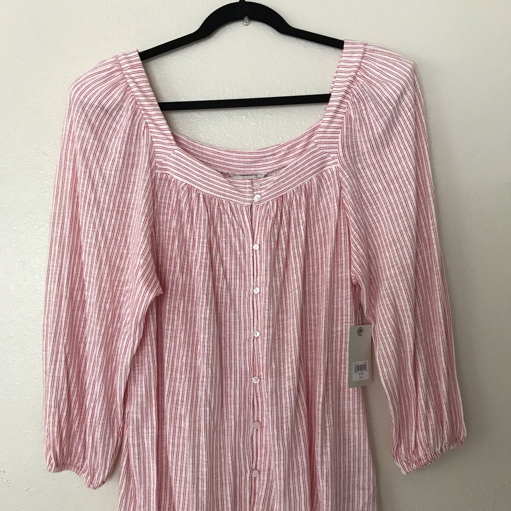 Lucky Brand Red & White Top